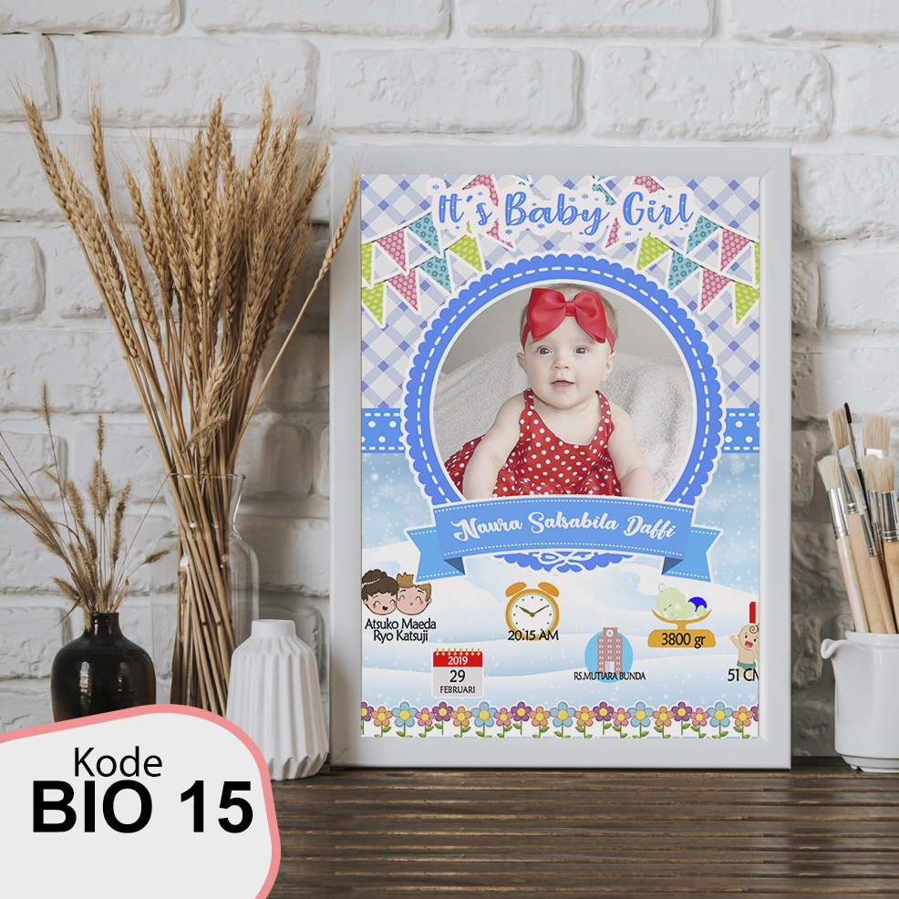 Biodata Frame mdf biodata Baby mdf Frame a4 Figure | Shopee Malaysia