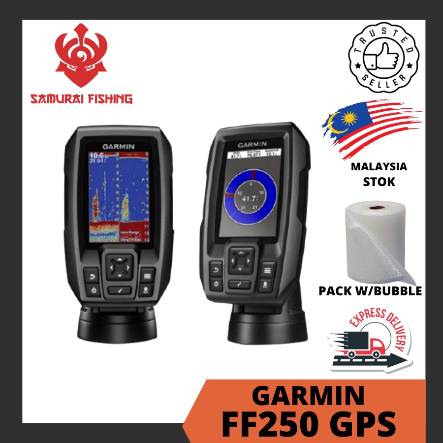 SAMURAI - GARMIN Fish Finder GPS(FF 250)3.5 FishFinder With Build In GPS  And Chirp Sonar GPS Ikan GPS Boat Ready Stock!