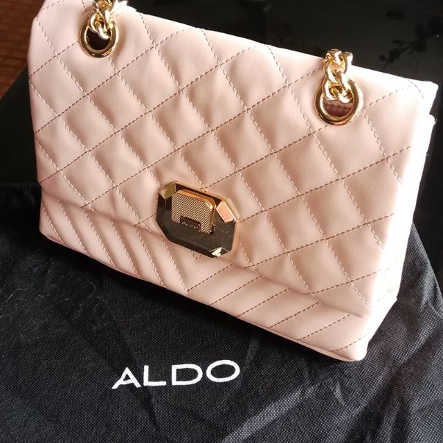 ALDO CHAIN SLING SHOULDER BAG SOFT PINK Shopee Malaysia