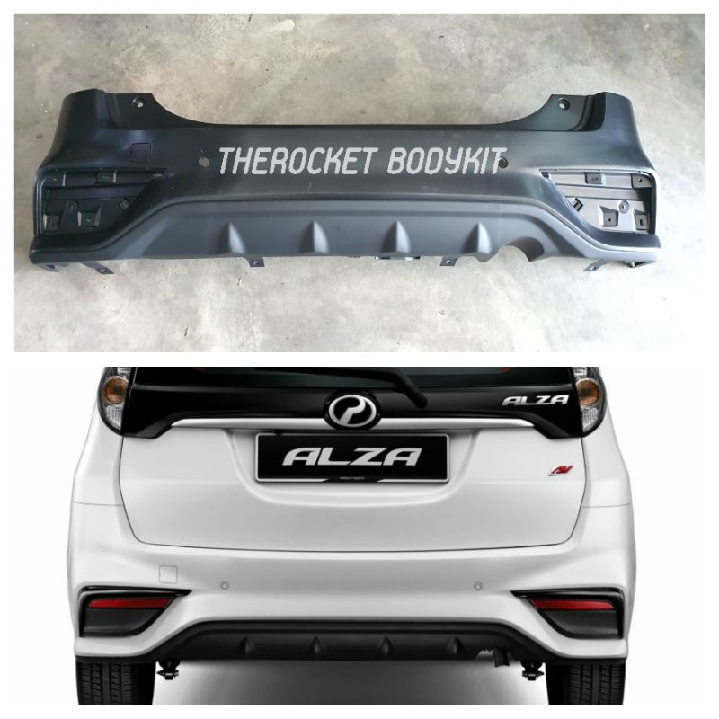 Ready Stok Perodua New Alza Se Advance 2018 2021 Rear Bumper Belakang Complete Set Bodykit