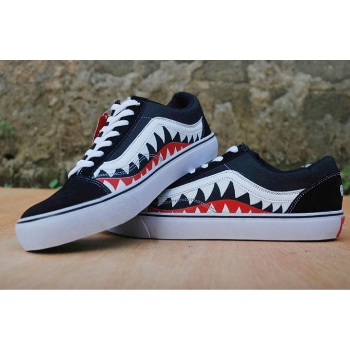 Vans bape shark sales real