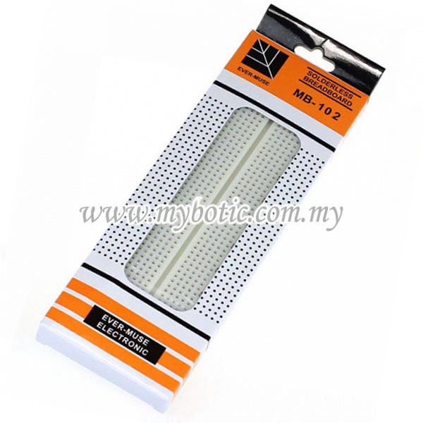 Planche à Prototype (breadboard) MB-102 - 830 Points - Dimensions 165x55x10mm - Neuf