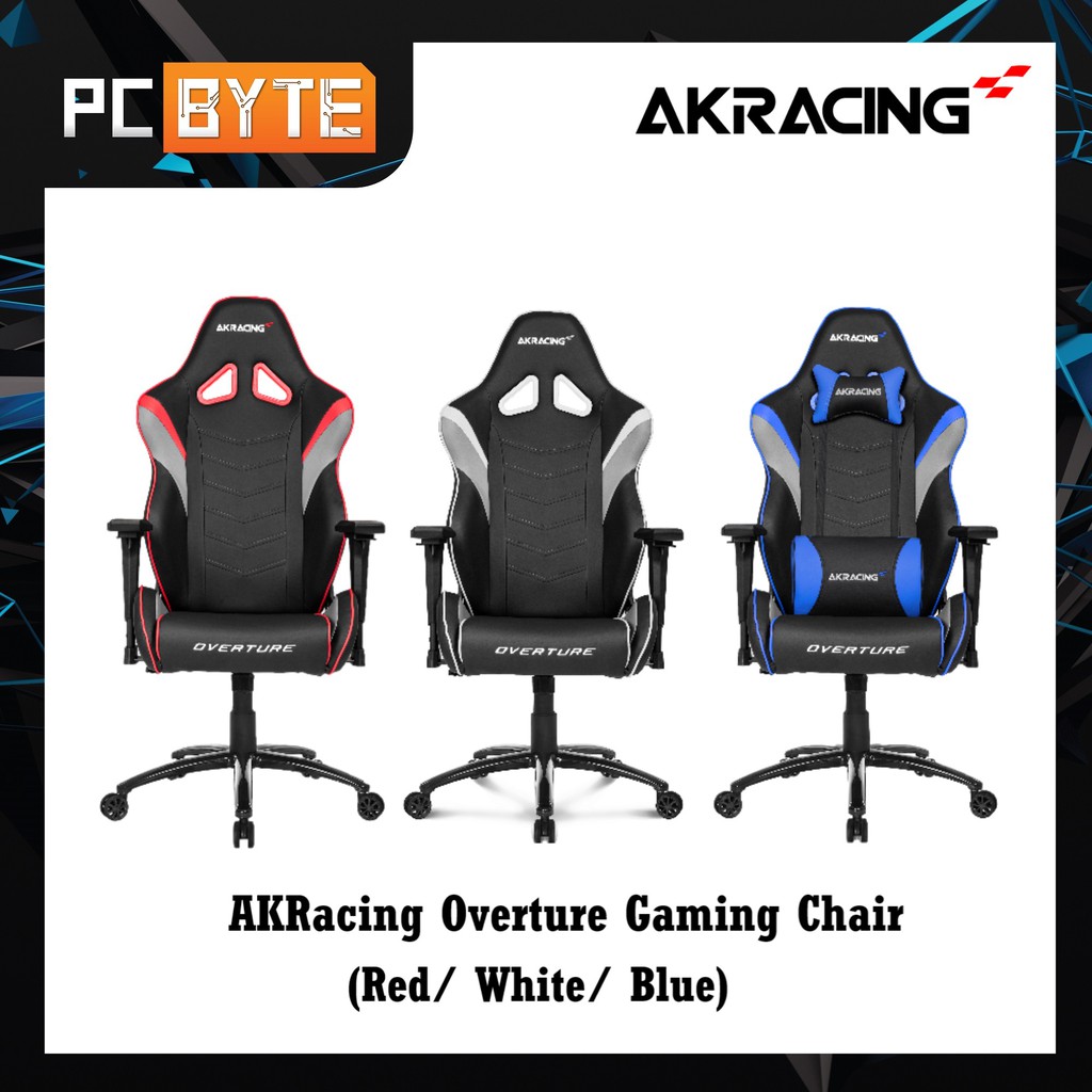 AKRacing Overture Gaming Chair - Red/White/Blue