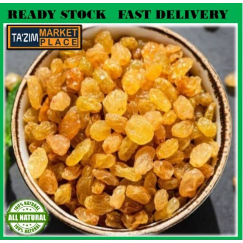 Natural Golden Raisin Grade AA | Yellow Raisin | Kismis Kuning Grade AA ...