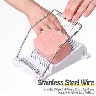 Spam Slicer,Multipurpose Luncheon Meat Slicer,Stainless Steel Wire Egg  Slicer,Cuts 10 Slices For fruit ,Onions,Soft Food and Ham