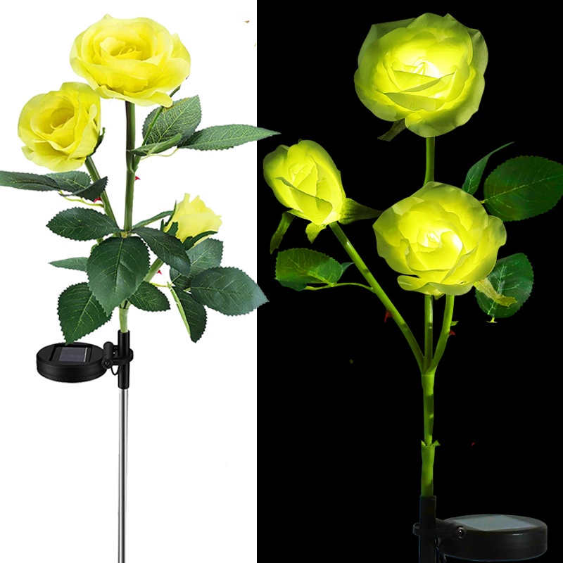 Solar Flower Rose Lily Lights for Garden Wedding Decorations | Shopee