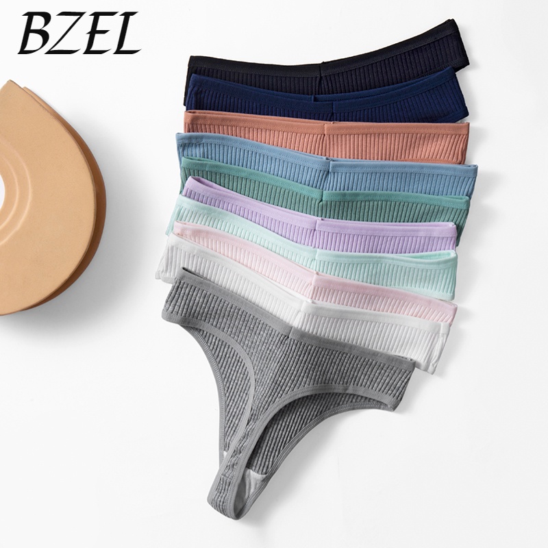 BZEL Womens Cotton Seamless Thong Breathable, Skin Friendly, And