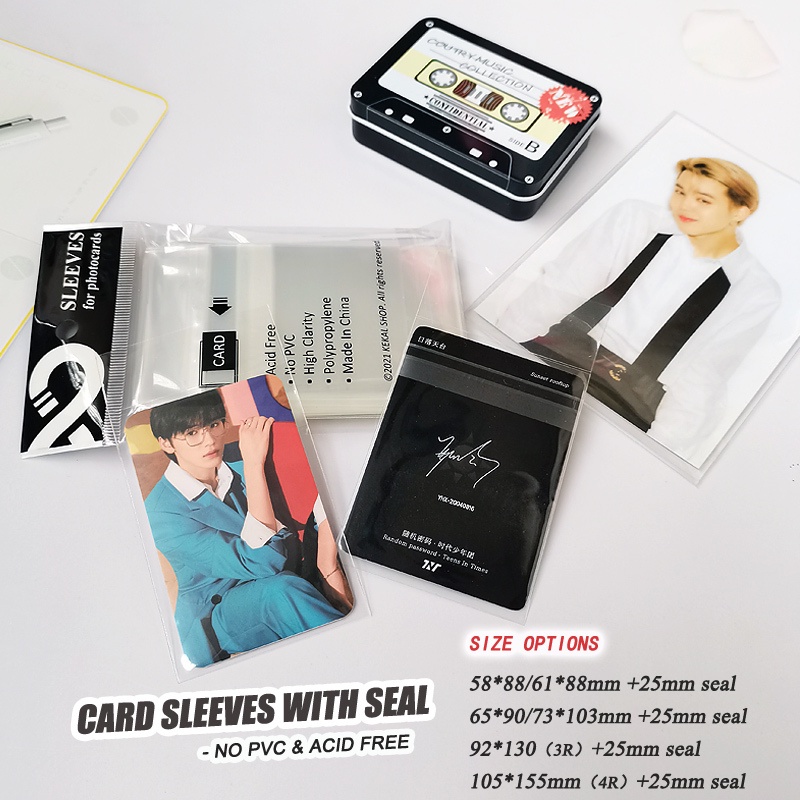 Acid PVC Free Card Sleeves Hard Sleeve With SealHigh Clarity Transparent  PP Inner Sleeves K-pop Photocard Deck Protector 3R 4R Postcard NBA Game  Cards Storage Bag Holder | Shopee Malaysia