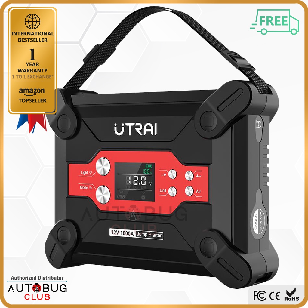 UTRAI Jump Starter JSTAR 6 SIX 24000mAh (1800A Peak) Car Power Bank ...