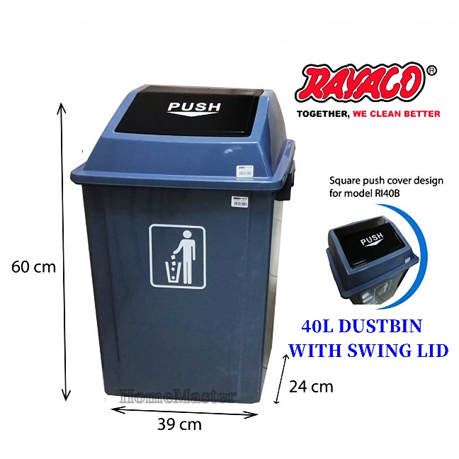 Swing Dustbin / Swing Top Bin With Swing Lid 20L /30L /40L /60L BIN