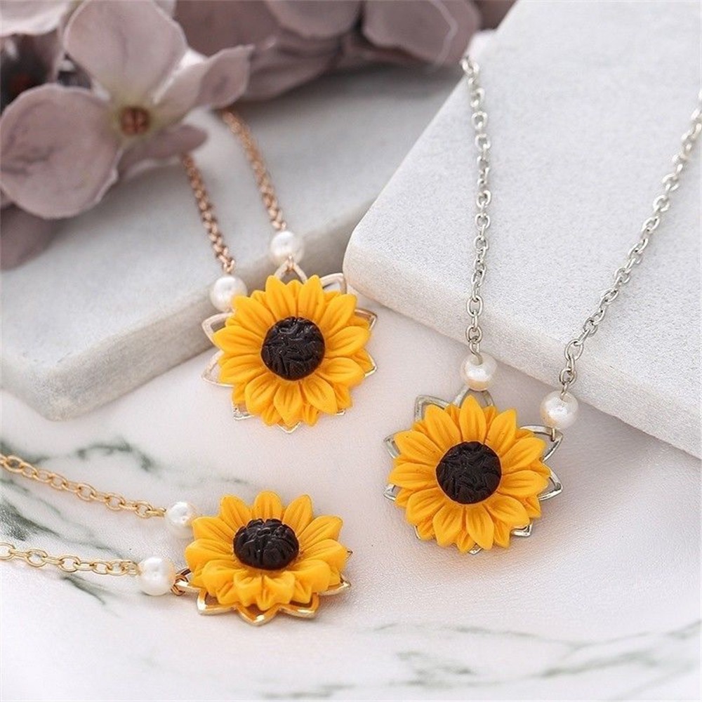 Sunflower on sale necklace shopee