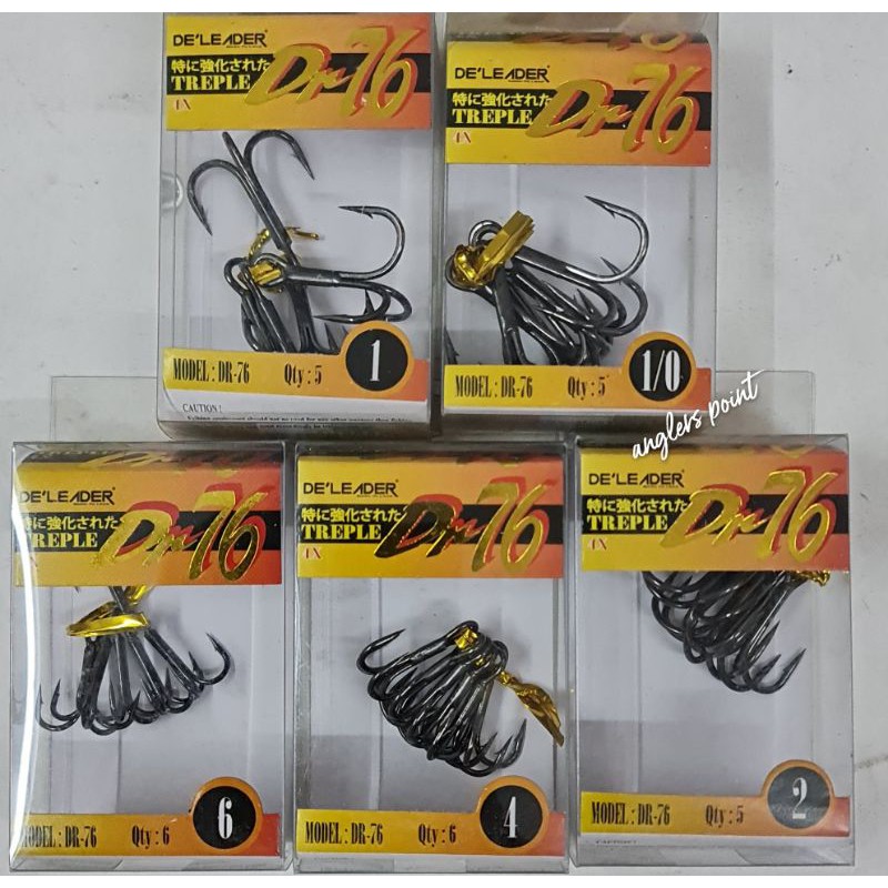 （READY STOK ）DE'LEADER CARBON STEEL TREBLE HOOK. | Shopee Malaysia