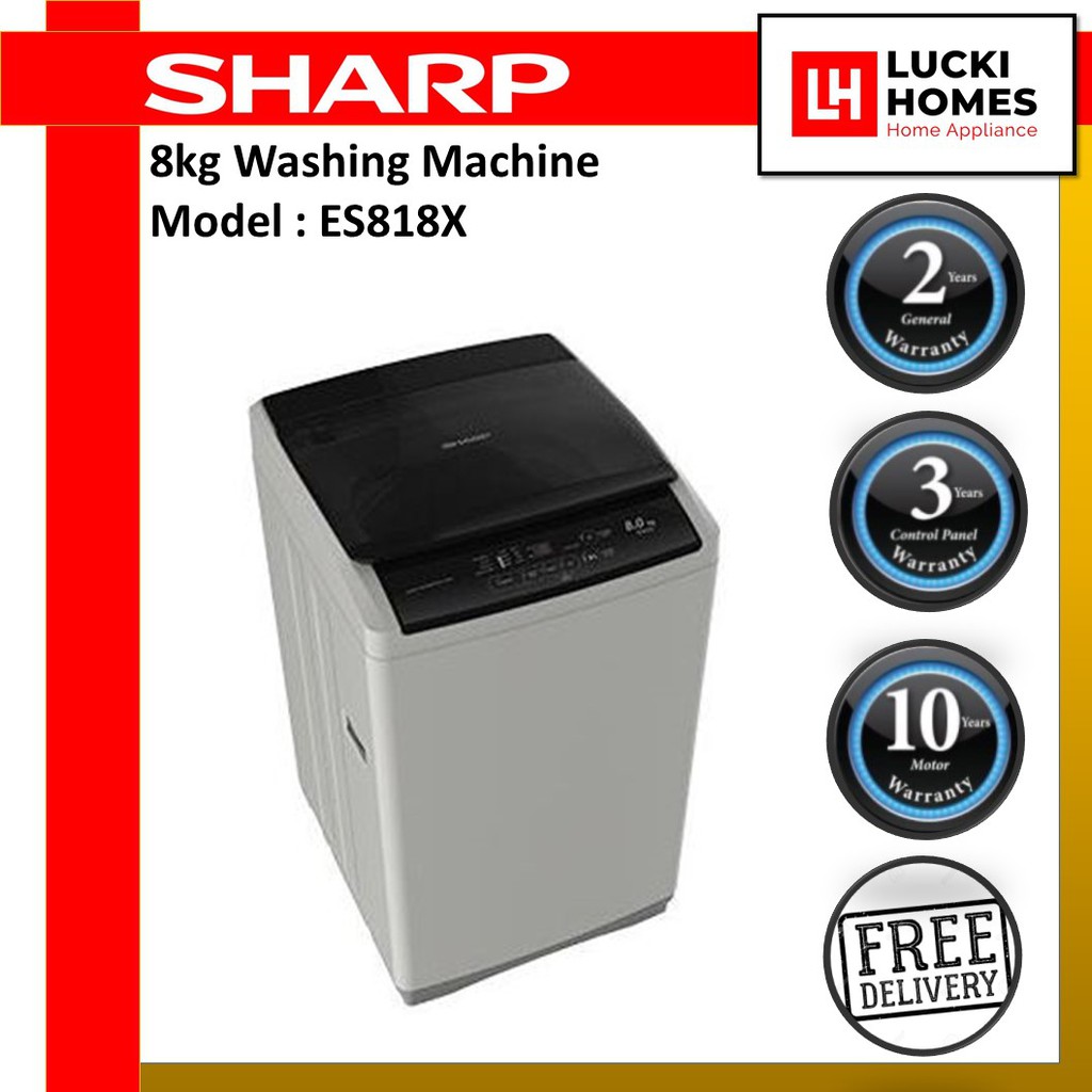 sharp 8kg washing machine es818x