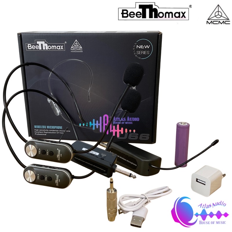 [MCMC APPROVED] BEETHOMAX UX-66 Wireless Headset Microphone Tampa Wayar ...