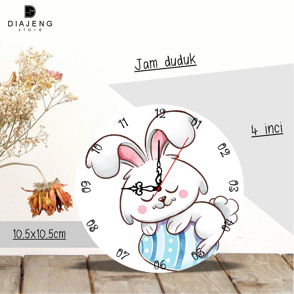 PUTIH White Rabbit 4-inch Table Clock | Shopee Malaysia