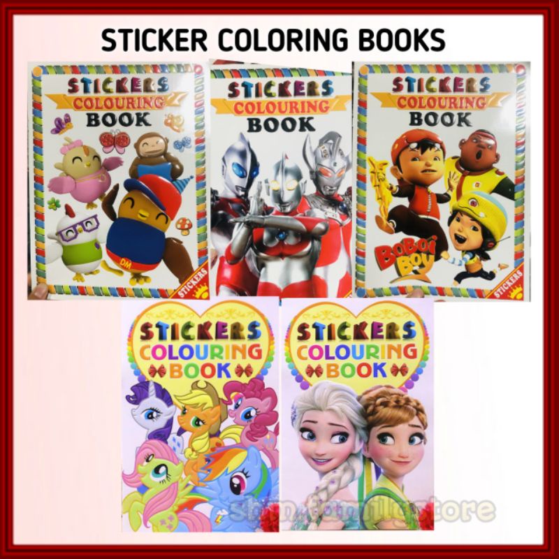 Sticker Coloring Book Children Buku Mewarna Kanak-kanak | Shopee Malaysia