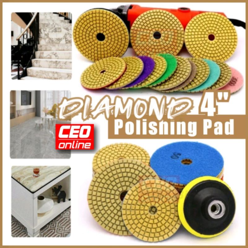 CEO 🇲🇾 Diamond Polishing Pad Flexible Grinding Discs Granite Marble