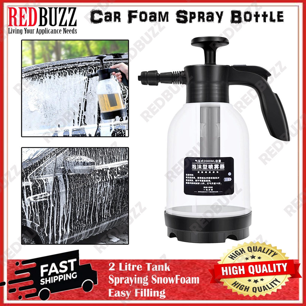 REDBUZZ 2L Foam Wash Car Spray Bottle High Pressure Spray Gun Air