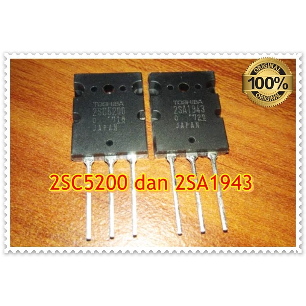 Lot De 10 Transistors Audio Puissance 2SA1943 + 2SC5200 (5 Paires) Toshiba