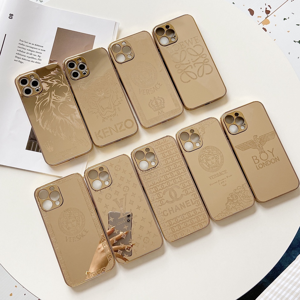 Gold Plating Trendy Brand Mobile Phone Case for IPhone 13 Pro Max