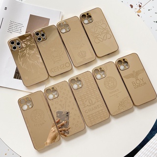 Electroplating Gold Bar for IPhone 7 8 Plus X XR XS 11 12 Pro Max Big name Anti fall Fashion Makeup Mirror Phone Case Shopee Malaysia