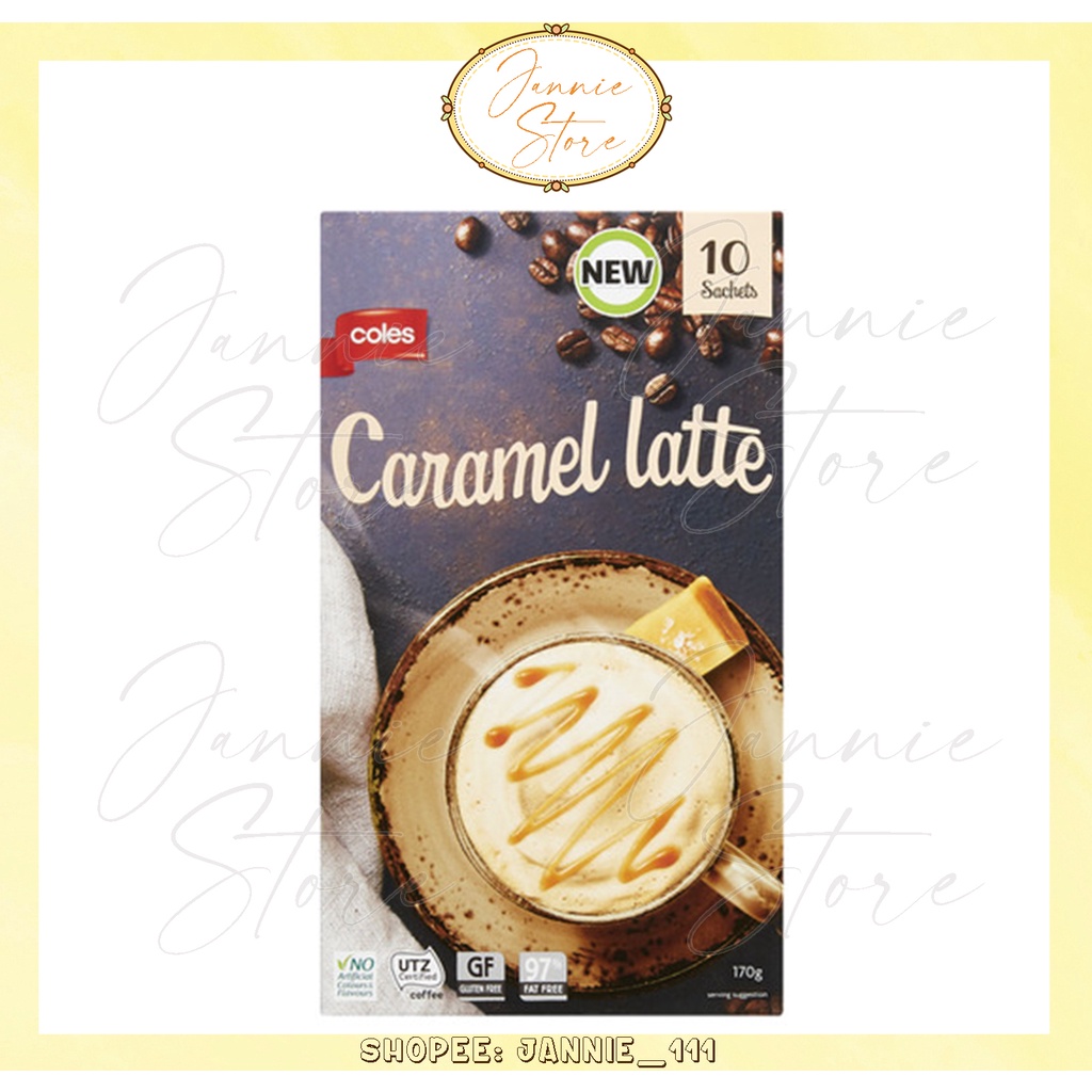 COLES Hot Chocolate/Caramel Latte/Cappucino Classic/ Mocha (10 Sachets