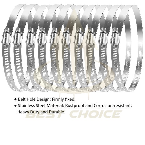 4-Pack Galvanized Steel Worm Gear Dryer Vent Clamps | Dundas Jafine MC4ZW For Secure Vent Connections 2 thumbnail image