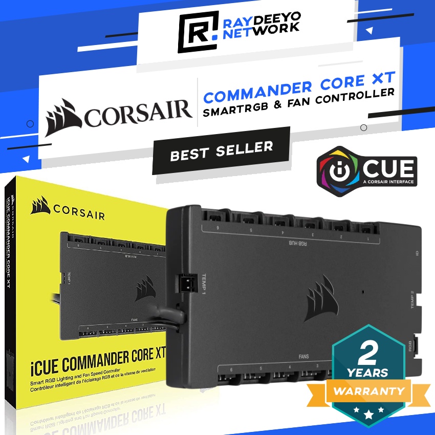 CORSAIR iCUE COMMANDER CORE XT Smart RGB Lighting and Fan Speed