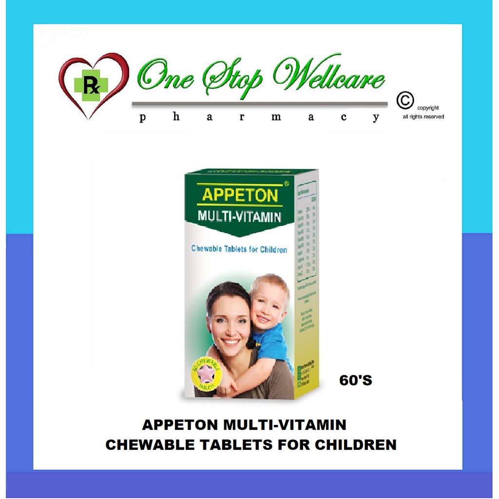 APPETON MULTIVITAMIN CHEWABLE TABLETS FOR CHILDREN 60'S (EXP 02/2025