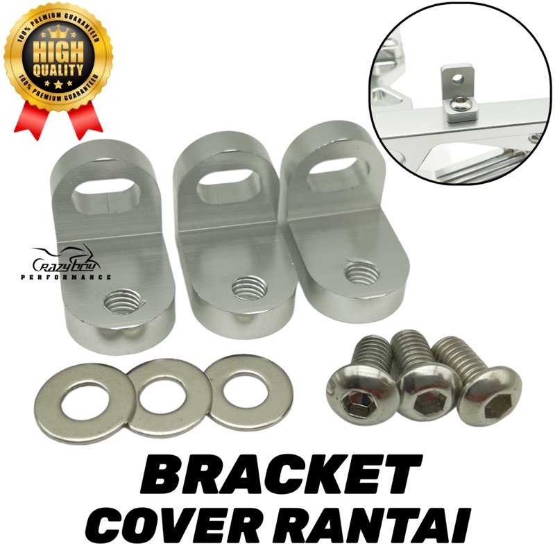 SWING ARM ALLOY BRACKET CHAIN COVER MODIFY BRACKET(3 PCS)COVER RANTAI ...