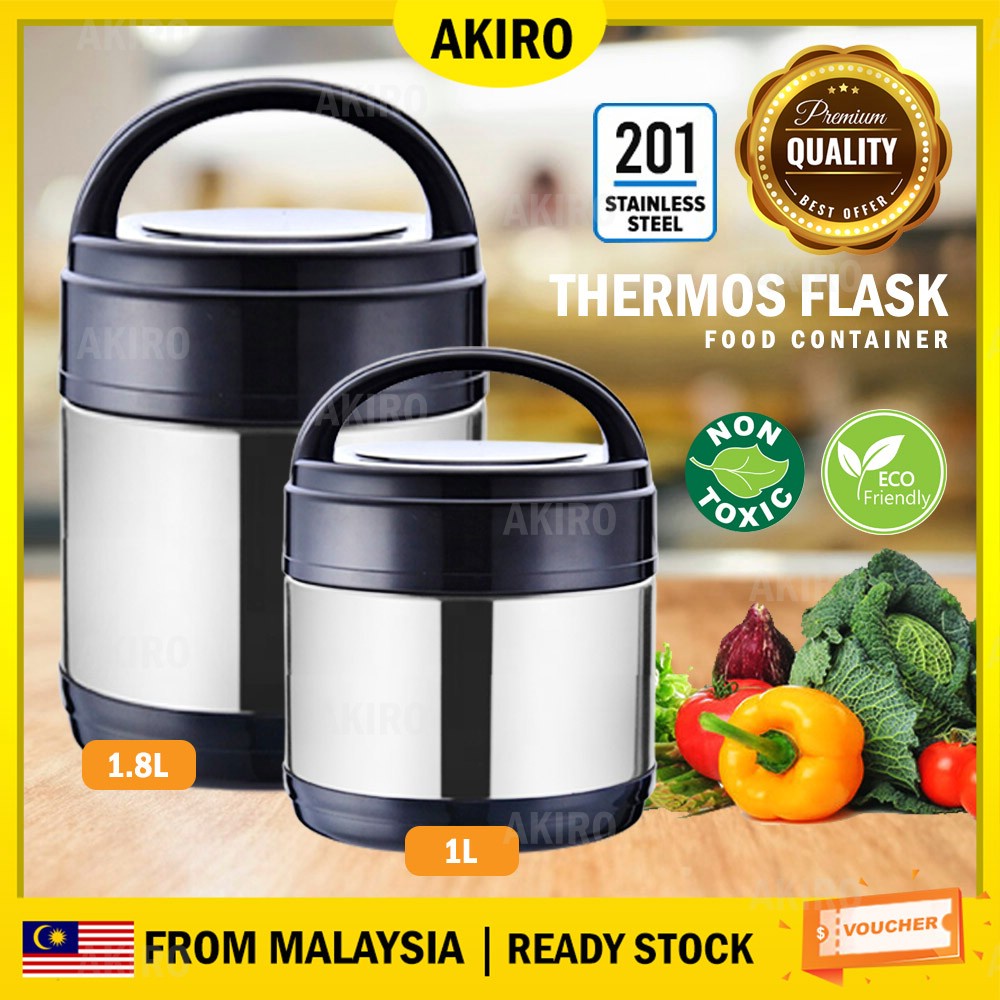 BIGSPOON 2-Layer Keep Warm Lunch Box Thermos Lunch Container Insulated Food  Flask Bekas Makanan Tahan