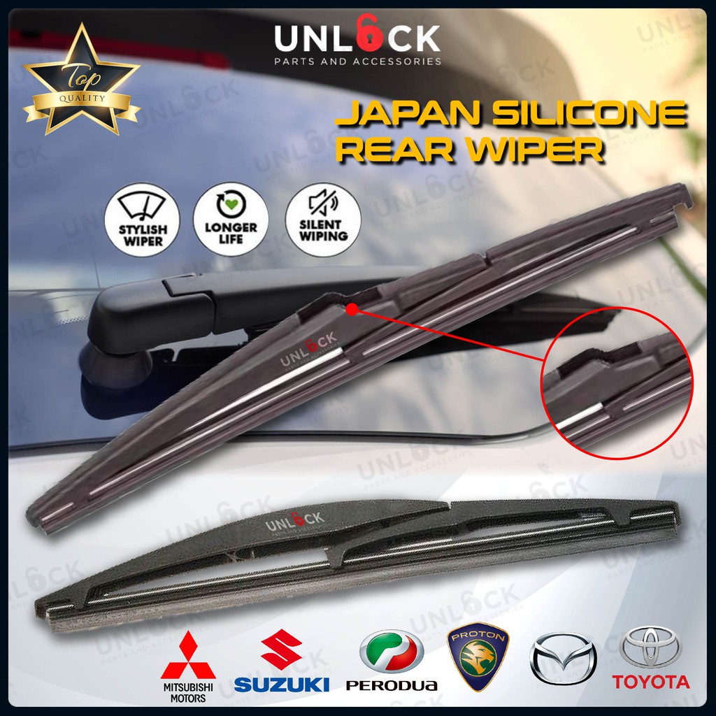 H307 Silicone Car Rear Wiper 10 / 12 / 14 / 16 inch For Perodua Honda ...