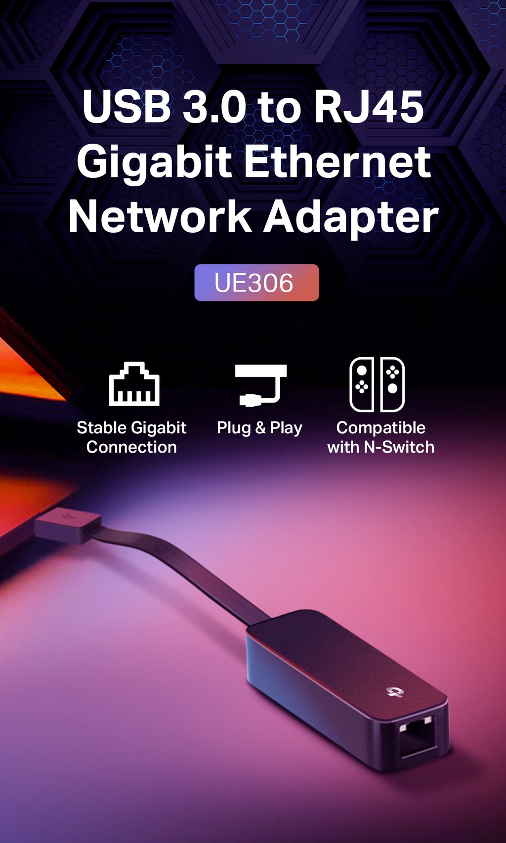 TP-Link UE306 USB 3.0 to Gigabit LAN Ethernet Network Adapter Support N ...