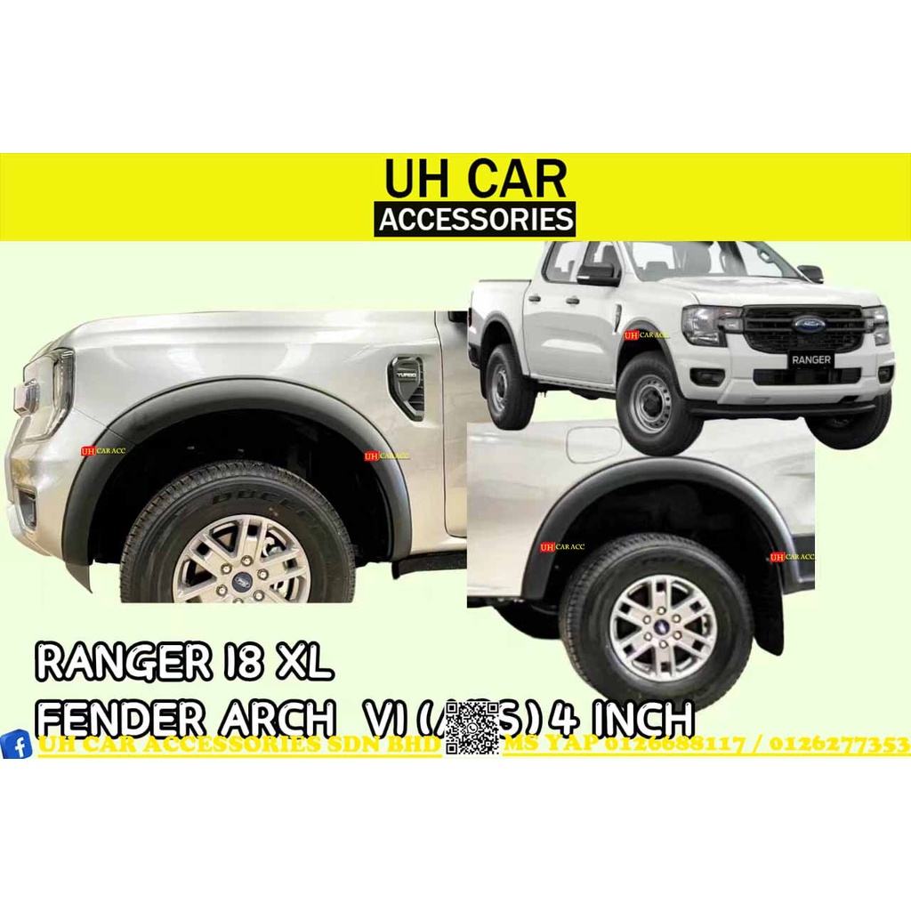 Ford Ranger T9 2022 Xl Xlt Wildtrak Abs 4inch Fender Arch Flare Flares 6525