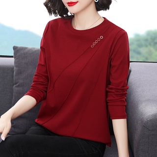 Baju Perempuan Long Sleeve T Shirt Women Cotton T-Shirt Korean Style Women T  Shirt Baju T Shirt Murah Viral Fashion Retro Tshirt Ulzzang Women Tops New  Style Women Clothing