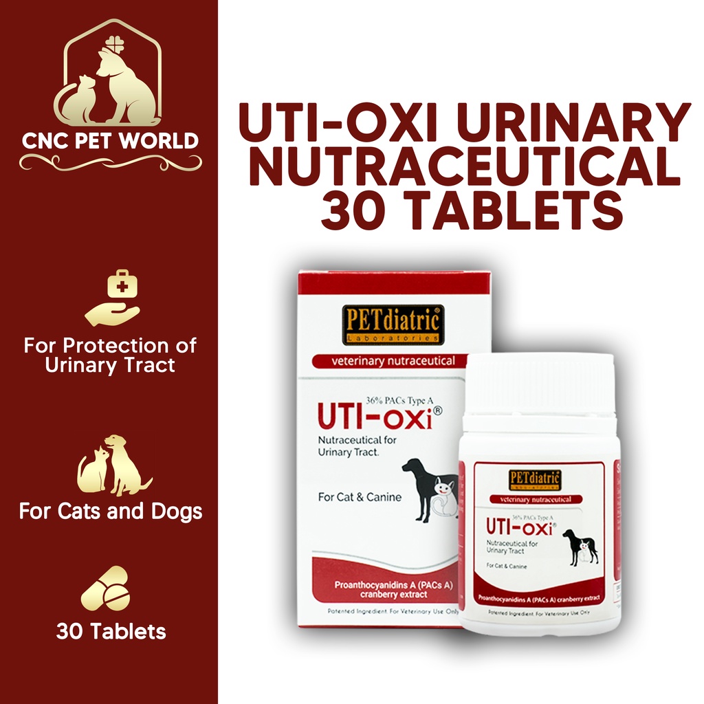PETdiatric UTIOXI URINARY NUTRACEUTICAL 30 Tablets For Cats and Dogs