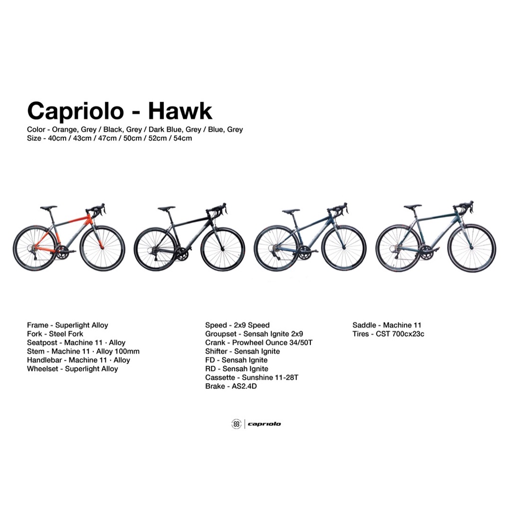 road bike capriolo hawk