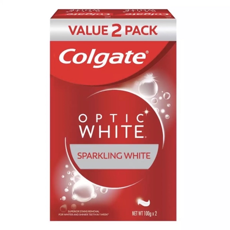 Colgate Optic White Sparkling White 100g /100g x 2 | Shopee Malaysia