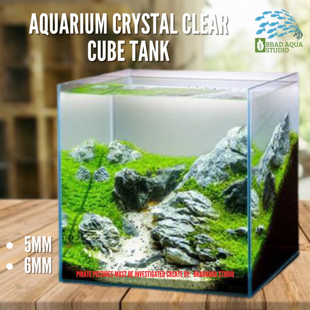 AQUARIUM Fish Tank Crystal Clear Tank Cube Tank 5mm / 6mm Thickness ...