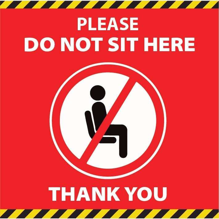 SOP STICKER / Social Distancing Attention Decal Sticker Common Series ...