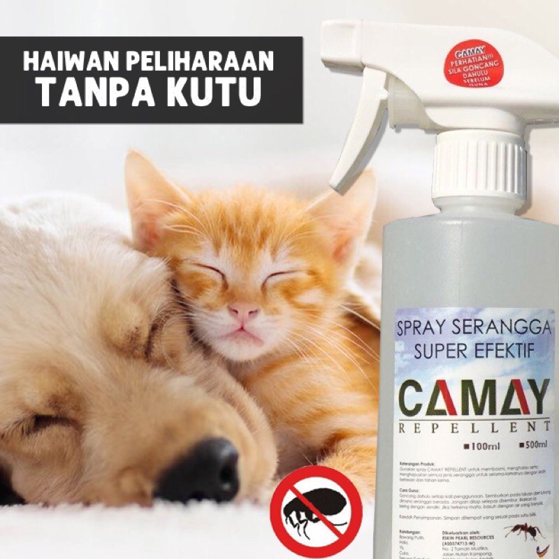 Cat Fleas Treatment Ubat Kutu Kucing Spray Kutu Kucing / Anjing Camay