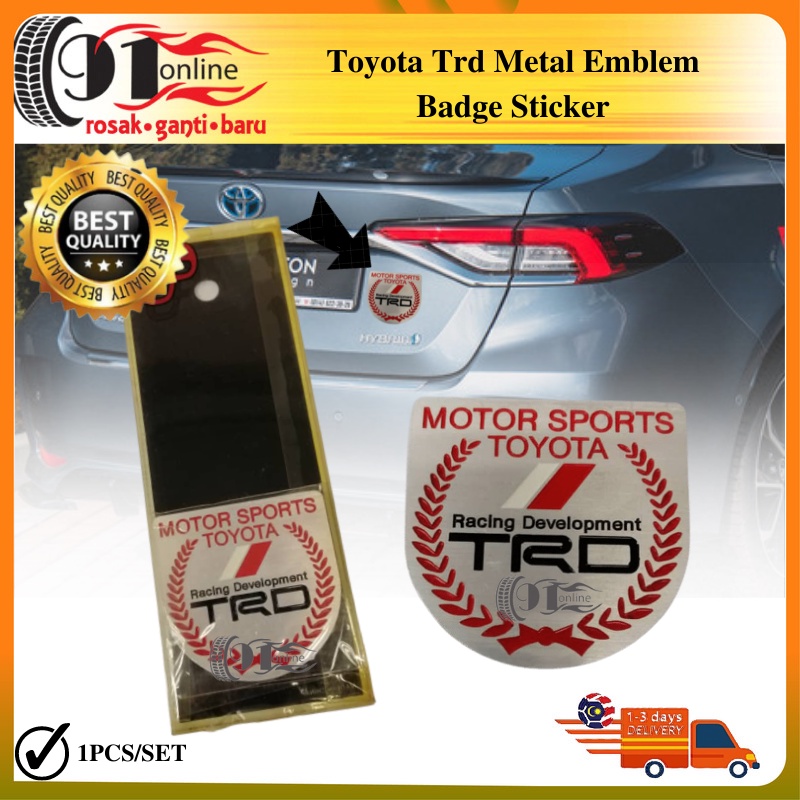 Toyota Trd Metal Emblem Badge Sticker | Shopee Malaysia