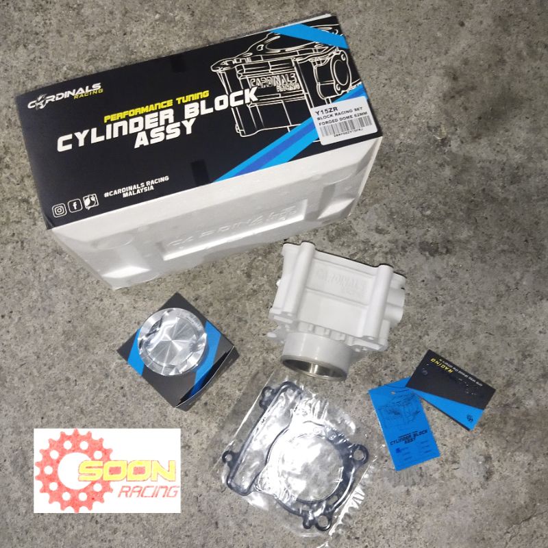 LC135 CARDINALS RACING BLOCK PISTON FORGED DOME YAMAHA Y15ZR Y15 LC135 ...