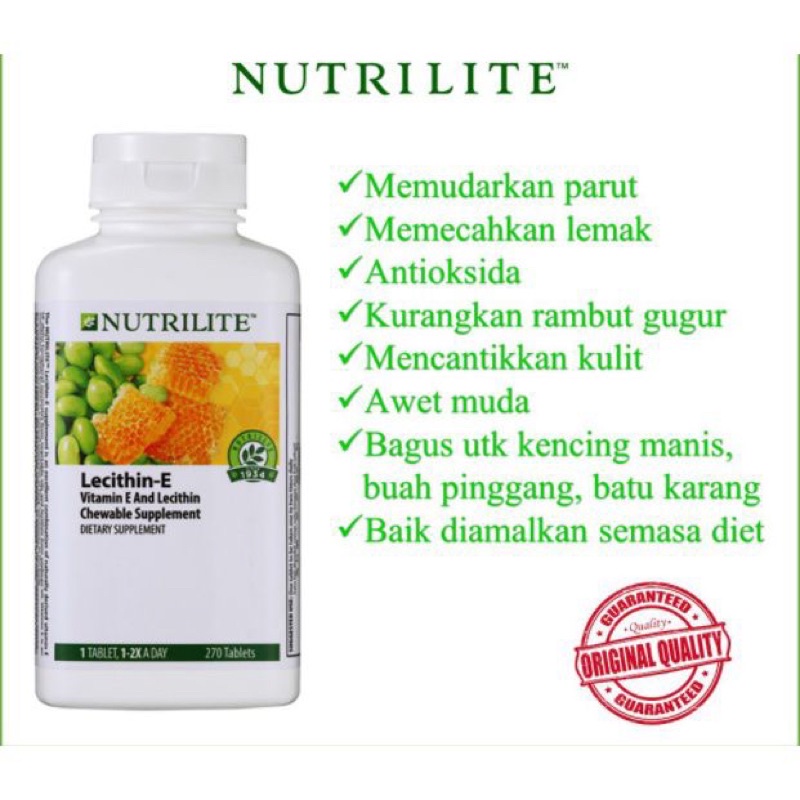 NUTRILITE LECITHIN E 🍃 READY STOCK (150tab) Shopee Malaysia