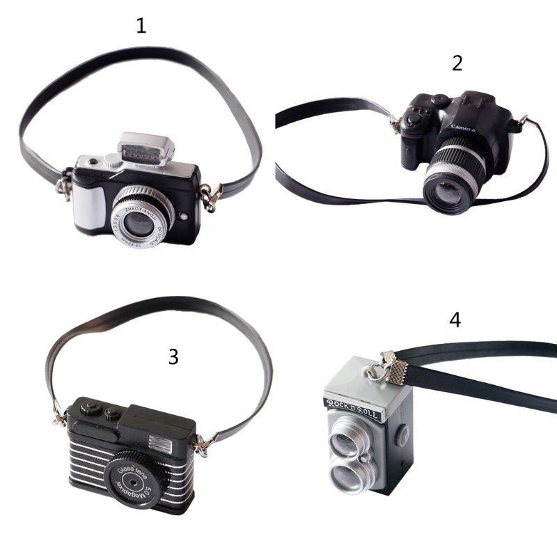 OMG* 1/12 Dollhouse Mini Camera Model Newborn Photography Props Retro ...