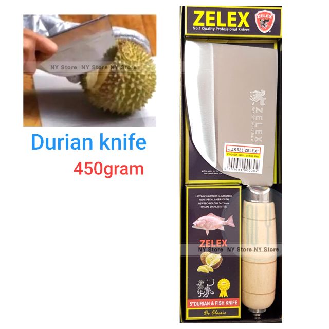 Durian Fish Knife Wooden Handle Cr Mov Stainless Steel Sharp