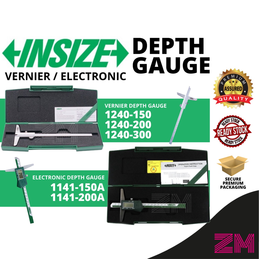 INSIZE Digital Depth Gauge Caliper 1141150A / 1141200A / 1141300A / Vernier Depth Gauge 1240