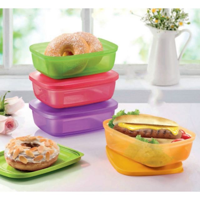 Tupperware Treat Rect Saver (4) 500ml | Shopee Malaysia