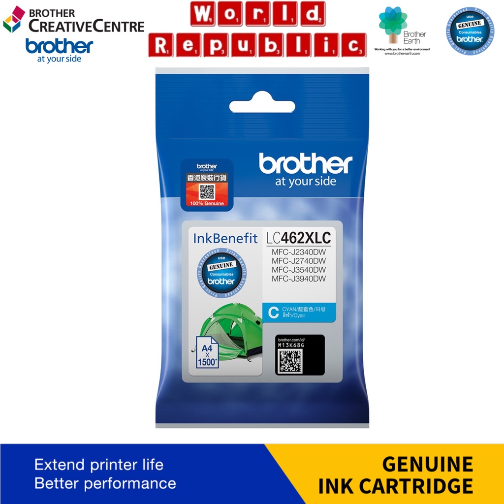 Brother Original Ink Cartridge - LC462 LC-462 LC462XL LC462BK LC462C ...