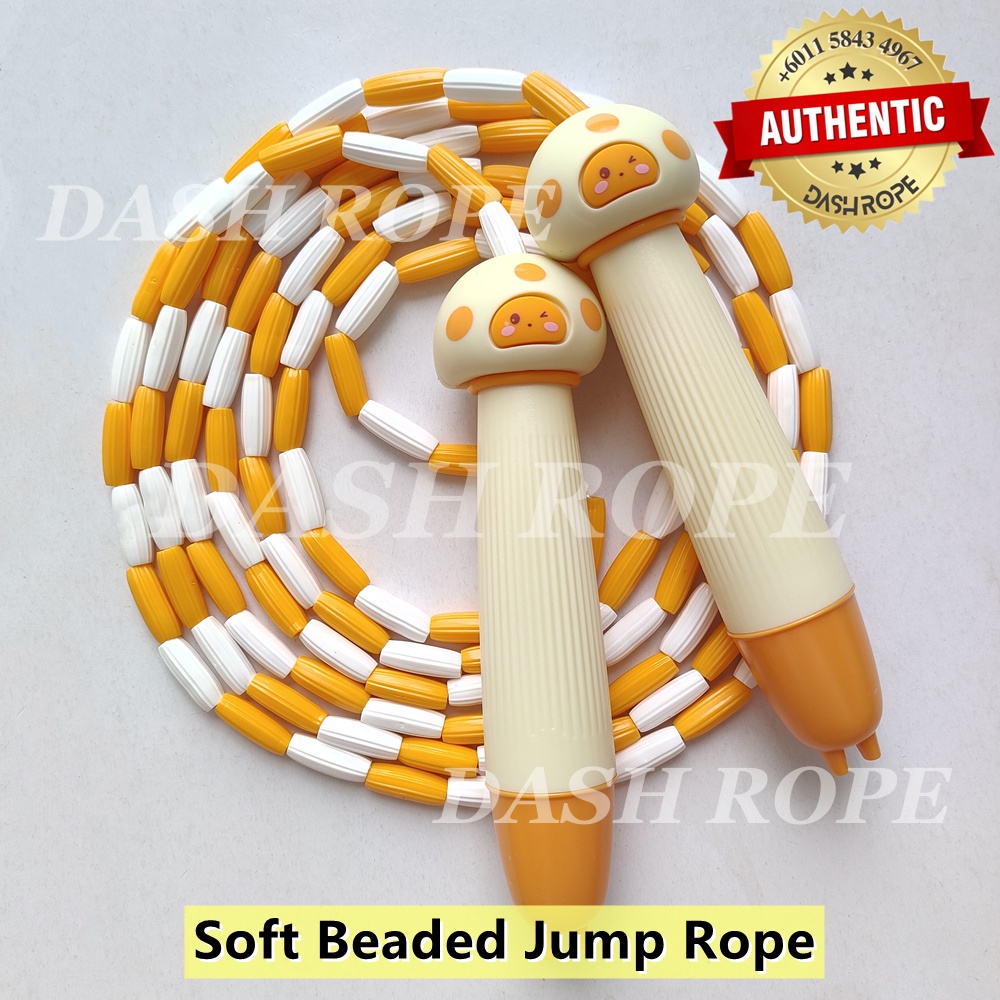 DASHROPE Kid Beginner Soft Beaded Jump Rope Less Pain Tali Lompat ...